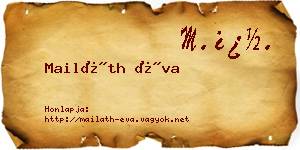 Mailáth Éva névjegykártya